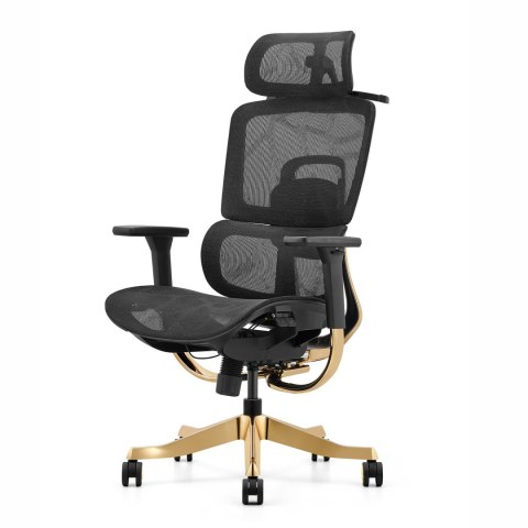 Fotel ergonomiczny ANGEL biurowy obrotowy Glamour Gold Fotel ergonomiczny ANGEL biurowy obrotowy Glamour Gold