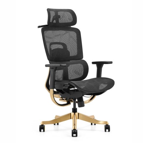 Fotel ergonomiczny ANGEL biurowy obrotowy Glamour Gold Fotel ergonomiczny ANGEL biurowy obrotowy Glamour Gold