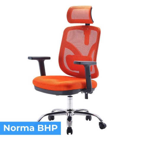 Fotel ergonomiczny ANGEL biurowy obrotowy jOkasta Pomarańczowa Fotel ergonomiczny ANGEL biurowy obrotowy jOkasta Pomarańczowa