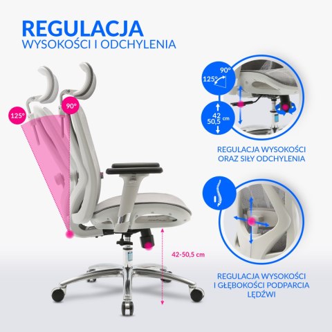 Fotel ergonomiczny ANGEL biurowy obrotowy kalistO szary Fotel ergonomiczny ANGEL biurowy obrotowy kalistO szary
