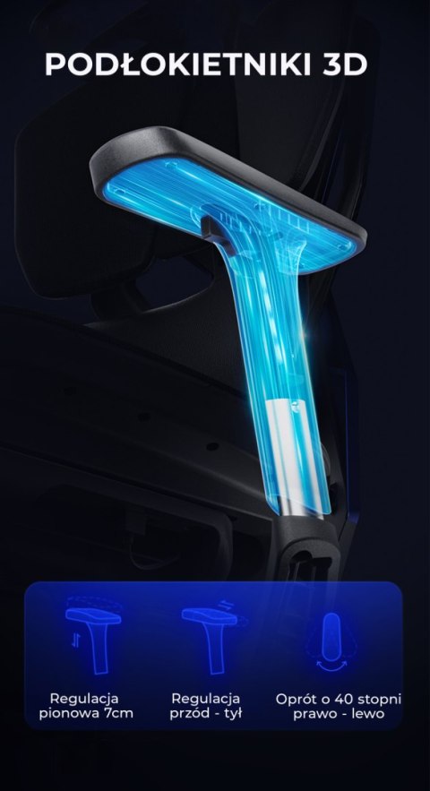 Fotel ergonomiczny gamingowy Angel Furia PRO z podnóżkiem Fotel ergonomiczny gamingowy Angel Furia PRO z podnóżkiem