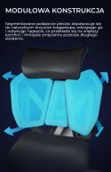 Fotel ergonomiczny gamingowy Angel Furia PRO z podnóżkiem