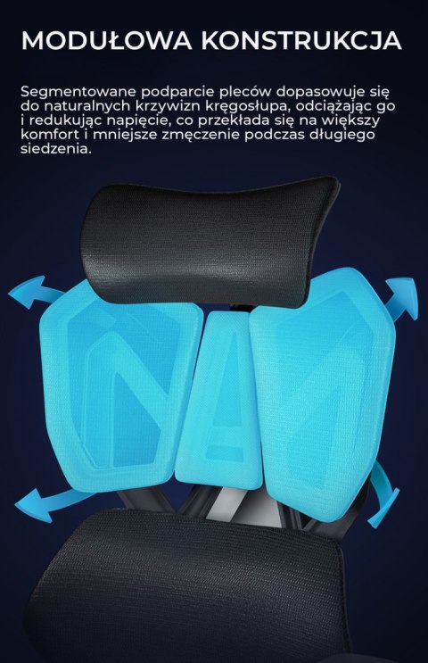 Fotel ergonomiczny gamingowy Angel Furia PRO z podnóżkiem Fotel ergonomiczny gamingowy Angel Furia PRO z podnóżkiem