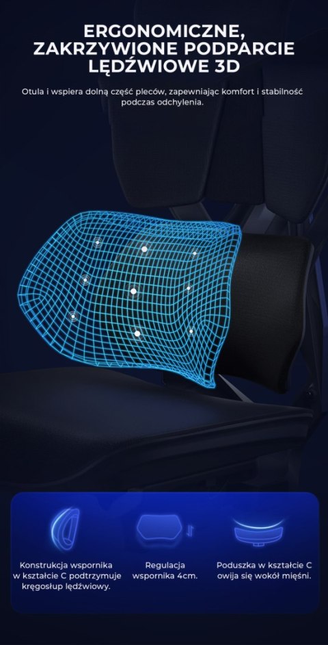 Fotel ergonomiczny gamingowy Angel Furia PRO z podnóżkiem Fotel ergonomiczny gamingowy Angel Furia PRO z podnóżkiem