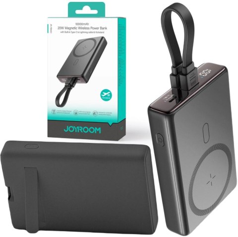 Powerbank Joyroom JR-PBM01 10000mAh 20W 1x USB-C 2x Lightning czarny + kabel Powerbank Joyroom JR-PBM01 10000mAh 20W 1x USB-C 2x Lightning czarny + kabel