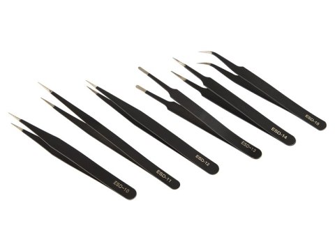 14-300# Zestaw pęset pincety ts 6sztuk"