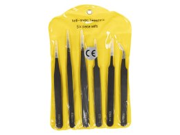 14-300# Zestaw pęset pincety ts 6sztuk