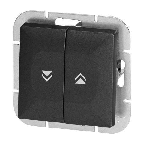Łącznik roletowy p/t Pearl, 10A, 250V, WP-10P, czarny Łącznik roletowy p/t Pearl, 10A, 250V, WP-10P, czarny