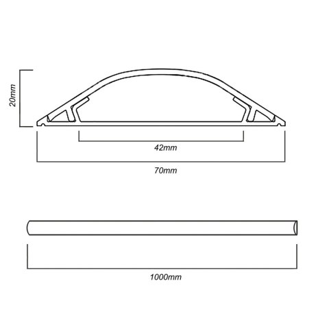 Podłogowa listwa maskująca Maclean, 17mm x 70mm x 1m, MCTV-674 Podłogowa listwa maskująca Maclean, 17mm x 70mm x 1m, MCTV-674