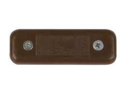 9884# Przełącznik przelotowy brąz 2a 250v montaż przemysłowy
