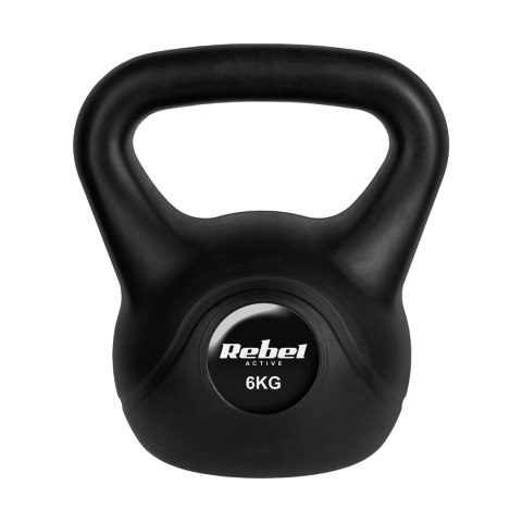 Kettlebell bitumiczny 6 kg REBEL ACTIVE Kettlebell bitumiczny 6 kg REBEL ACTIVE