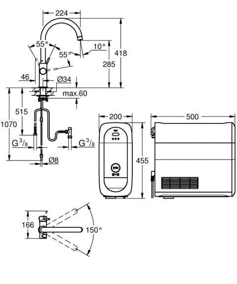 Bateria z filtrem wody GROHE Blue Home 31455KS1 Bateria z filtrem wody GROHE Blue Home 31455KS1