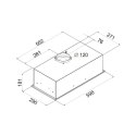 Okap podszafkowy do zabudowy CIARKO SL-BOX Glass 60 Czarny (600mm, czarne szkło)