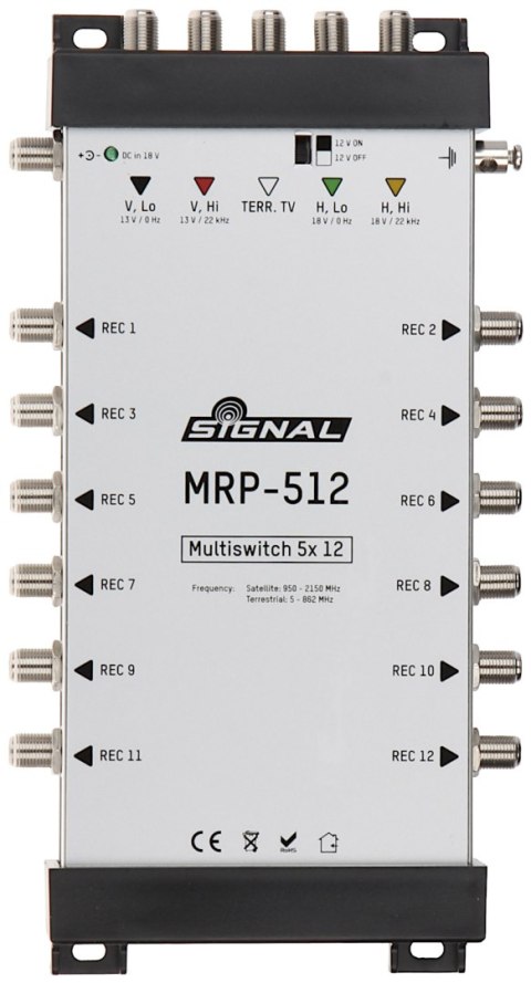 MULTISWITCH MRP-512 5 WEJŚĆ / 12 WYJŚĆ SIGNAL MULTISWITCH MRP-512 5 WEJŚĆ / 12 WYJŚĆ SIGNAL