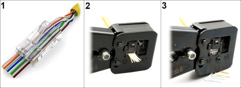 WTYK MODULARNY PRZELOTOWY RJ45T*P100 TYP EZ