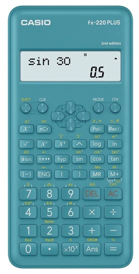 CASIO KALKULATOR NAUKOWY FX-220PLUS-2 NIEBIESKI, 12 CYFROWY WYŚWIETLACZ CASIO KALKULATOR NAUKOWY FX-220PLUS-2 NIEBIESKI, 12 CYFROWY WYŚWIETLACZ