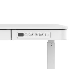 Zestaw Biurko TUCKANO białe + Fotel ergonomiczny GEMBIRD czarny