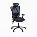 Zestaw Biurko TUCKANO czarny/orzech + Fotel ergonomiczny GEMBIRD czarny