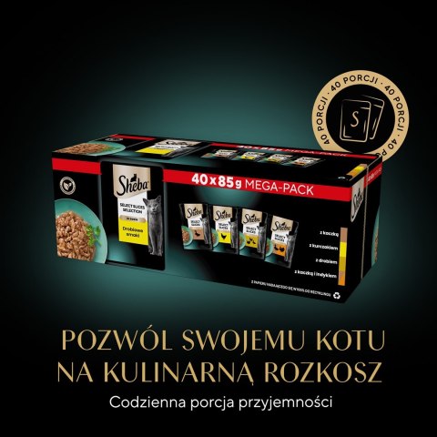SHEBA Selection Select Slices Drobiowe Smaki 85g SHEBA Selection Select Slices Drobiowe Smaki 85g