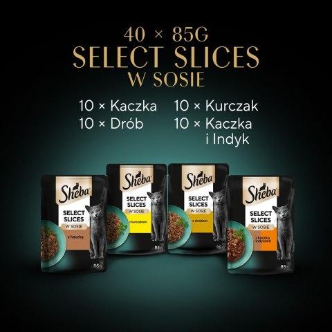 SHEBA Selection Select Slices Drobiowe Smaki 85g SHEBA Selection Select Slices Drobiowe Smaki 85g