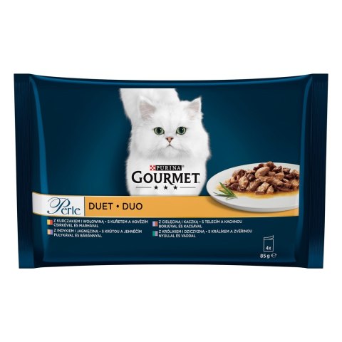 GOURMET PERLE Duet Mięsny - mokra karma dla dorosłego kota - 4x85g GOURMET PERLE Duet Mięsny - mokra karma dla dorosłego kota - 4x85g
