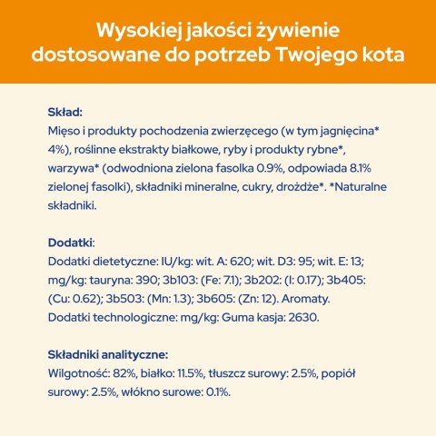 PURINA Cat Chow Jagnięcina, zielona fasolka - mokra karma dla kota - 10x85 g PURINA Cat Chow Jagnięcina, zielona fasolka - mokra karma dla kota - 10x85 g