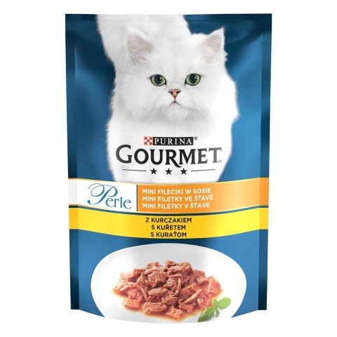 Purina GOURMET Perle Fileciki w sosie z kurczakiem - mokra karma dla kota - saszetka 85 g Purina GOURMET Perle Fileciki w sosie z kurczakiem - mokra karma dla kota - saszetka 85 g
