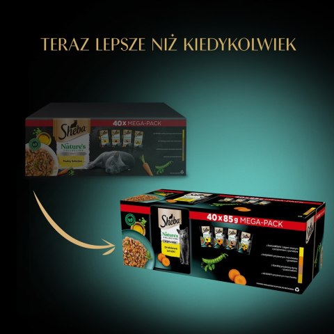 SHEBA Nature's Collection drobiowe smaki w galarecie- Drób - Adult- Mokra karma dla kota- 40x85 SHEBA Nature's Collection drobiowe smaki w galarecie- Drób - Adult- Mokra karma dla kota- 40x85