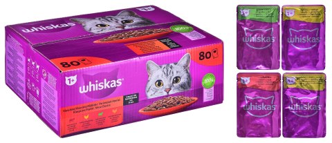 WHISKAS Klasyczne posiłki w sosie - mokra karma dla kota - 80x85 g WHISKAS Klasyczne posiłki w sosie - mokra karma dla kota - 80x85 g