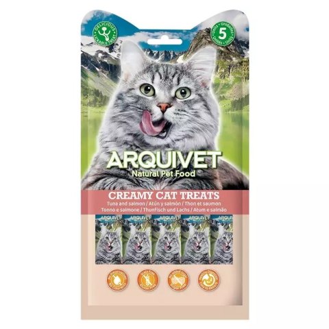 ARQUIVET Kremowa przekąska tuńczyk, łosoś 5X14 g ARQUIVET Kremowa przekąska tuńczyk, łosoś 5X14 g