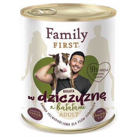 FamilyFirst Bogata w dziczyznę+batat adult 800g FamilyFirst Bogata w dziczyznę+batat adult 800g