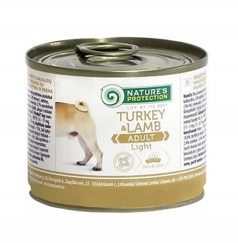 Nature's Protection Dog Adult Light Indyk&Jagnięcina 200g dog food Nature's Protection Dog Adult Light Indyk&Jagnięcina 200g dog food