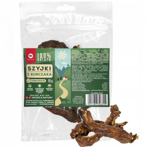 MACED Kurze szyjki 100% Natura - przysmak dla psa - 75 g MACED Kurze szyjki 100% Natura - przysmak dla psa - 75 g