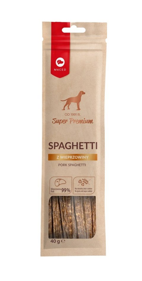 MACED Spaghetti z wieprzowiny - przysmak dla psa - 40 g MACED Spaghetti z wieprzowiny - przysmak dla psa - 40 g