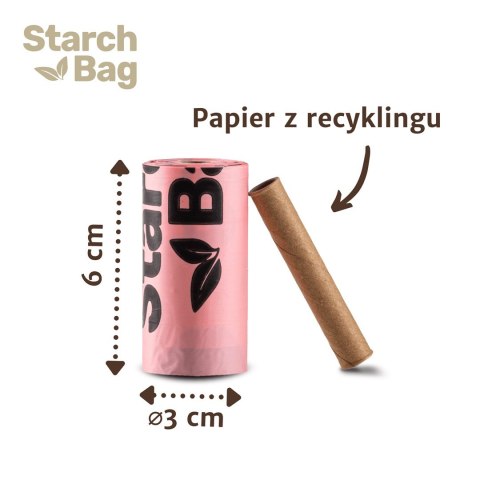 STARCHBAG BIOworki 8 rolek x 15 szt. kol. liliowy STARCHBAG BIOworki 8 rolek x 15 szt. kol. liliowy