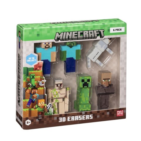 MINECRAFT 3D ERASERS - 6 PACK DELUXE BOX VER.A MINECRAFT 3D ERASERS - 6 PACK DELUXE BOX VER.A