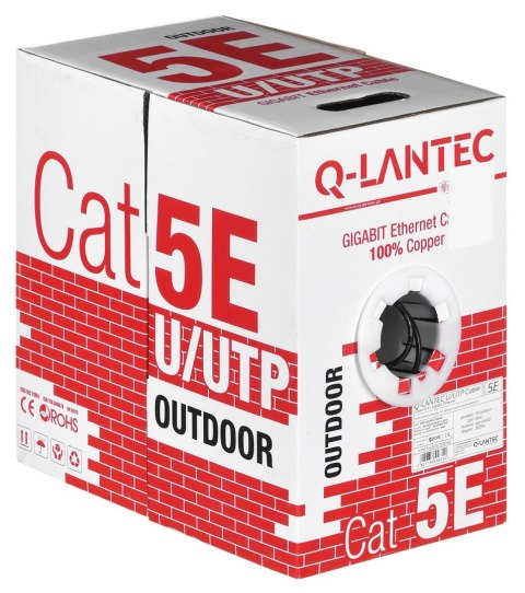 Q-LANTEC Kabel sieciowy UTP kat.5e PE ZEWNĘTRZNY SUCHY 305m Q-LANTEC Kabel sieciowy UTP kat.5e PE ZEWNĘTRZNY SUCHY 305m