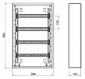 ROZDZIELNICA NATYNKOWA 72-MODUŁOWA LE-337203 XL3 S 160 LEGRAND