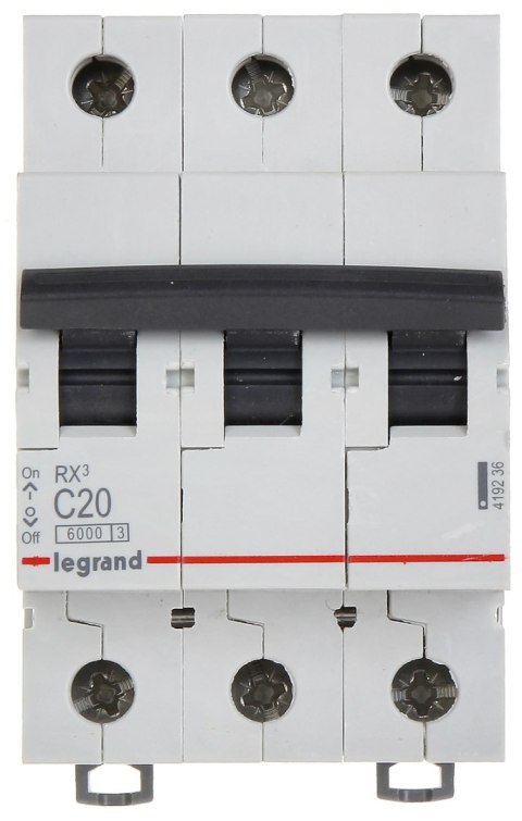 WYŁĄCZNIK NADPRĄDOWY LE-419236 TRÓJFAZOWY 20 A TYP C LEGRAND