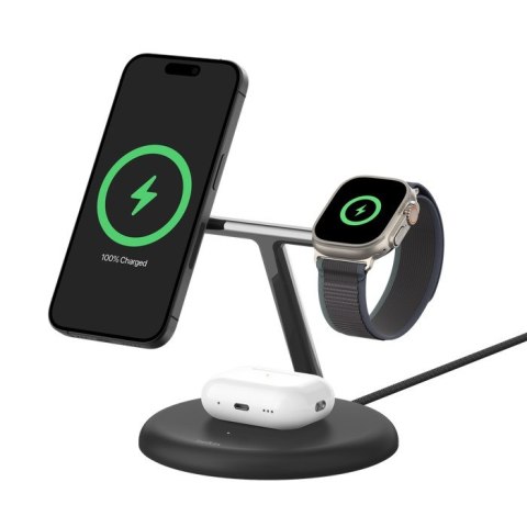 BELKIN BOOST CHARGE PRO MAGSAFE 3IN1 QI2 15W IPHONE/AIRPODS/APPLEWATCH CZARNA BELKIN BOOST CHARGE PRO MAGSAFE 3IN1 QI2 15W IPHONE/AIRPODS/APPLEWATCH CZARNA