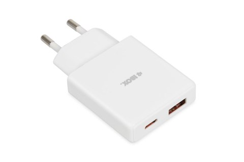 IBOX ŁADOWARKA UNIWERSALNA C-43 GAN PD30W SLIM USB A+C WHITE IBOX ŁADOWARKA UNIWERSALNA C-43 GAN PD30W SLIM USB A+C WHITE
