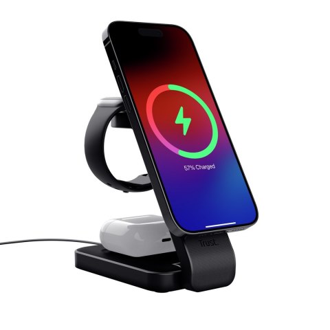 Magnetic Charge Stand Trust Viro 3-in-1 Wireless Black Magnetic Charge Stand Trust Viro 3-in-1 Wireless Black
