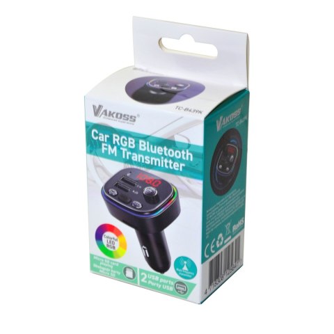 VAKOSS TRAMISTER SAMOCHODOWY RGB/ FM/ BLUETOOTH/ USB / 3.1A TC-B439 VAKOSS TRAMISTER SAMOCHODOWY RGB/ FM/ BLUETOOTH/ USB / 3.1A TC-B439