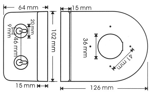 UCHWYT DO KAMER KULISTYCH GL-225B UCHWYT DO KAMER KULISTYCH GL-225B