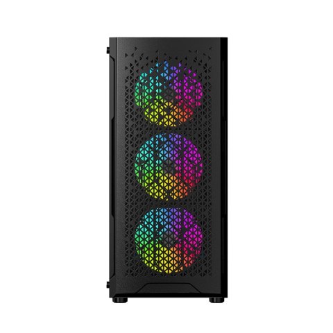 GEMBIRD OBUDOWA FORNAX 400X MIDI-TOWER (2X USB 3.0, 1X USB 2.0, HD AUDIO, SZKLANY PANEL BOCZNY, PODŚWIETLENIE ARGB) CZARNA GEMBIRD OBUDOWA FORNAX 400X MIDI-TOWER (2X USB 3.0, 1X USB 2.0, HD AUDIO, SZKLANY PANEL BOCZNY, PODŚWIETLENIE ARGB) CZARNA