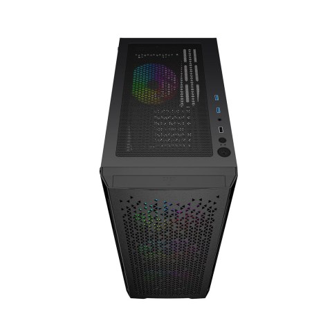 GEMBIRD OBUDOWA FORNAX 400X MIDI-TOWER (2X USB 3.0, 1X USB 2.0, HD AUDIO, SZKLANY PANEL BOCZNY, PODŚWIETLENIE ARGB) CZARNA GEMBIRD OBUDOWA FORNAX 400X MIDI-TOWER (2X USB 3.0, 1X USB 2.0, HD AUDIO, SZKLANY PANEL BOCZNY, PODŚWIETLENIE ARGB) CZARNA