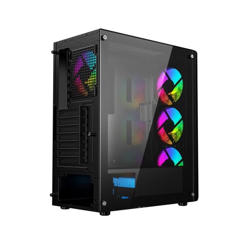 GEMBIRD OBUDOWA FORNAX 400X MIDI-TOWER (2X USB 3.0, 1X USB 2.0, HD AUDIO, SZKLANY PANEL BOCZNY, PODŚWIETLENIE ARGB) CZARNA GEMBIRD OBUDOWA FORNAX 400X MIDI-TOWER (2X USB 3.0, 1X USB 2.0, HD AUDIO, SZKLANY PANEL BOCZNY, PODŚWIETLENIE ARGB) CZARNA