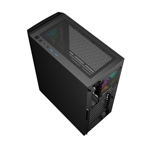 GEMBIRD OBUDOWA FORNAX 400X MIDI-TOWER (2X USB 3.0, 1X USB 2.0, HD AUDIO, SZKLANY PANEL BOCZNY, PODŚWIETLENIE ARGB) CZARNA GEMBIRD OBUDOWA FORNAX 400X MIDI-TOWER (2X USB 3.0, 1X USB 2.0, HD AUDIO, SZKLANY PANEL BOCZNY, PODŚWIETLENIE ARGB) CZARNA