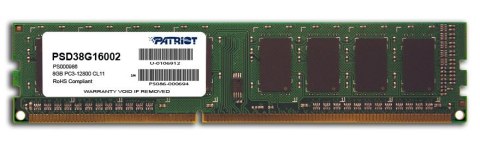 Pamięć Patriot Memory Signature PSD38G16002 (DDR3 DIMM; 1 x 8 GB; 1600 MHz; CL11) Pamięć Patriot Memory Signature PSD38G16002 (DDR3 DIMM; 1 x 8 GB; 1600 MHz; CL11)