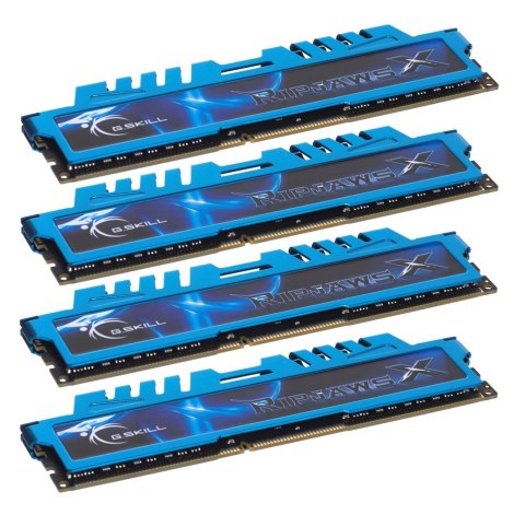 Zestaw pamięci G.SKILL RipjawsX F3-1600C9Q-32GXM (DDR3 DIMM; 4 x 8 GB; 1333 MHz; CL9) Zestaw pamięci G.SKILL RipjawsX F3-1600C9Q-32GXM (DDR3 DIMM; 4 x 8 GB; 1333 MHz; CL9)